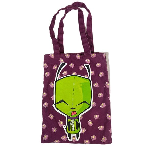 VTG Nickelodeon Invader Zim Girr Tote Bag Purse 2000s Cartoon - Picture 1 of 9